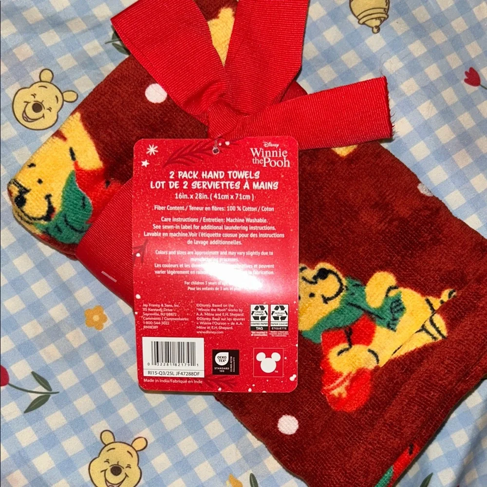 Winnie the Pooh Red 2-pack Hand Towels